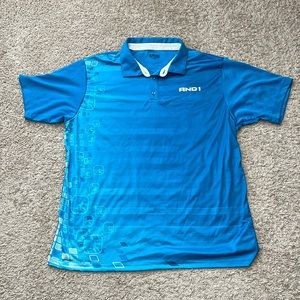 EUC Men’s And1 Blue Ombré Short Sleeve Polo Size 2xl